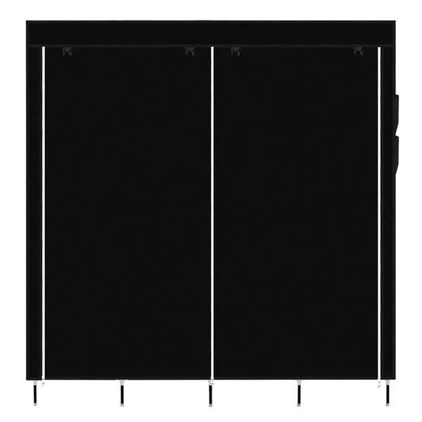 67" Portable Clothes Closet with 12 Shelves, Black