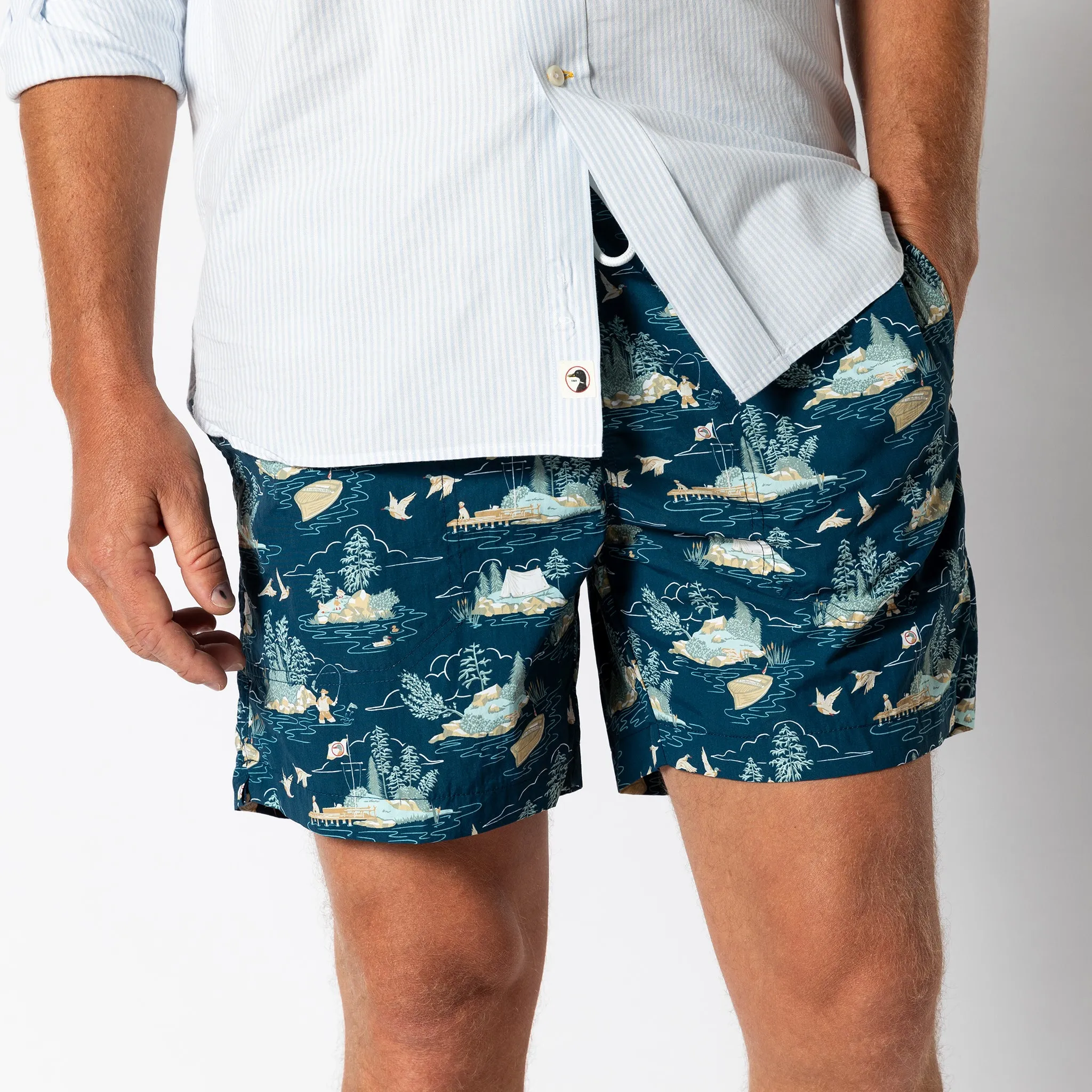 6" Print Sailport Swim Short
