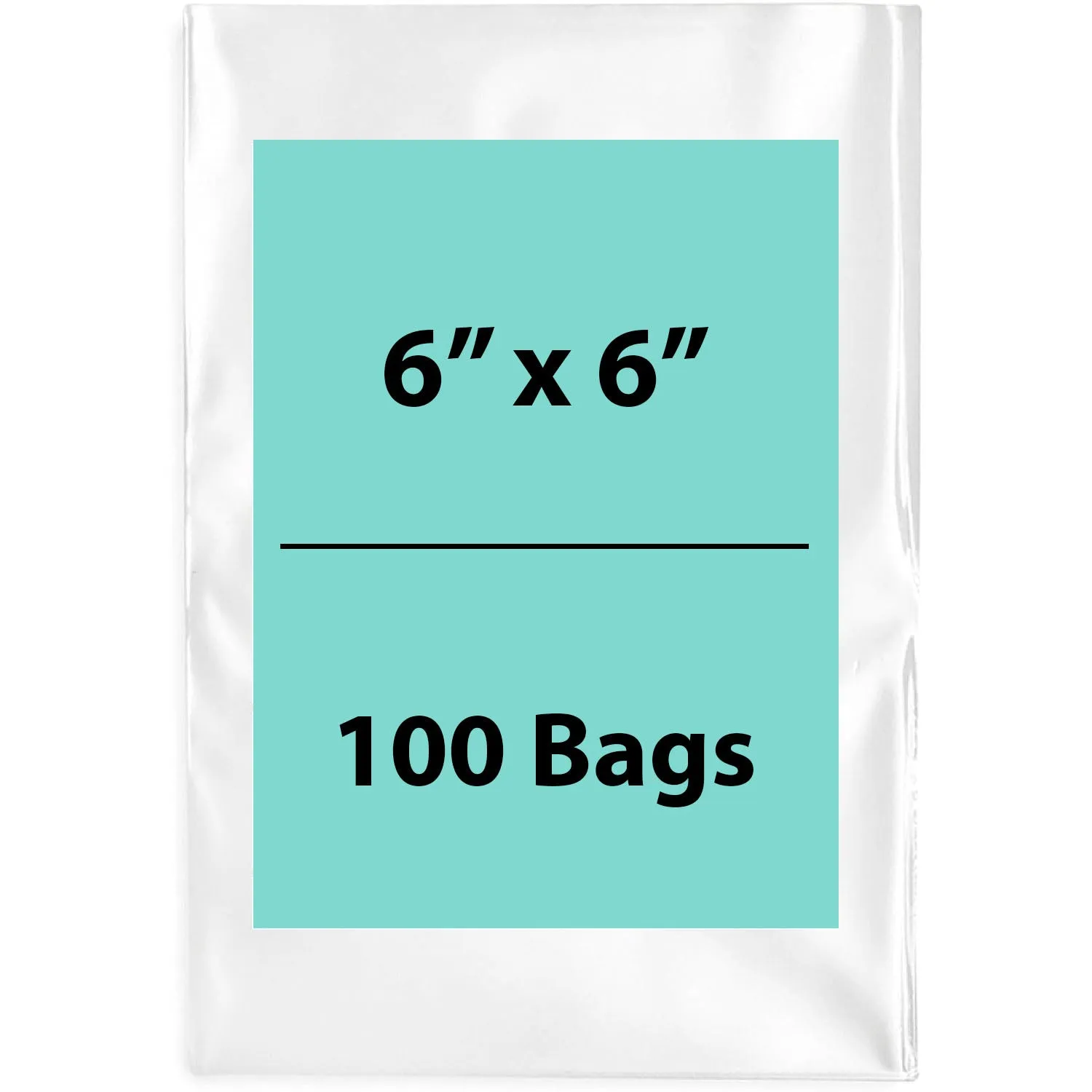 6X6 inches Clear Flat Poly Bags 2Mil Open Top (LDPE)