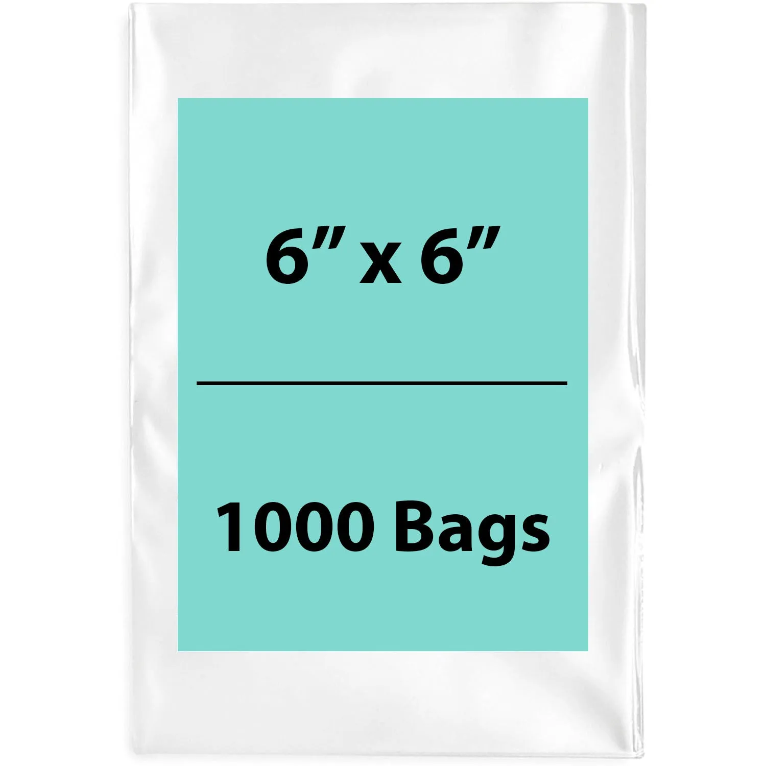 6X6 inches Clear Flat Poly Bags 4Mil Open Top (LDPE)