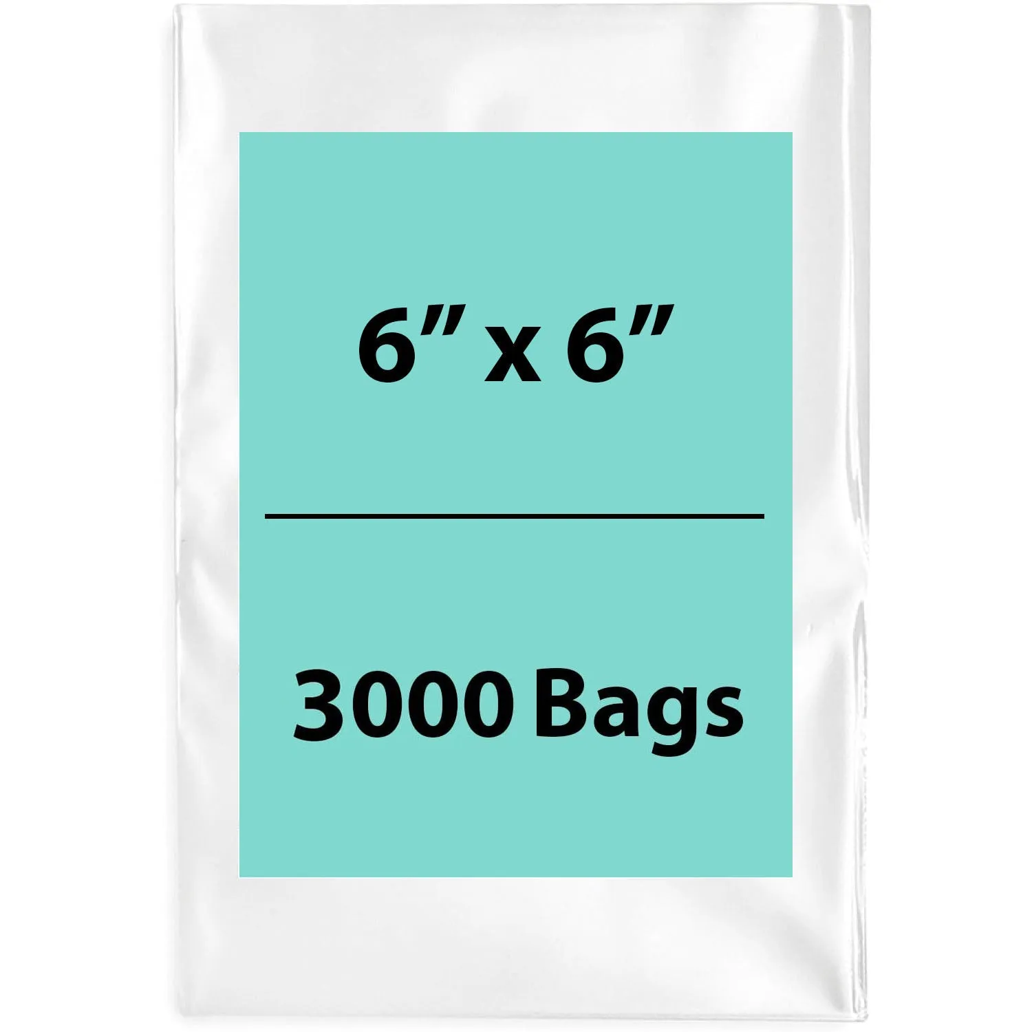 6X6 inches Clear Flat Poly Bags 4Mil Open Top (LDPE)
