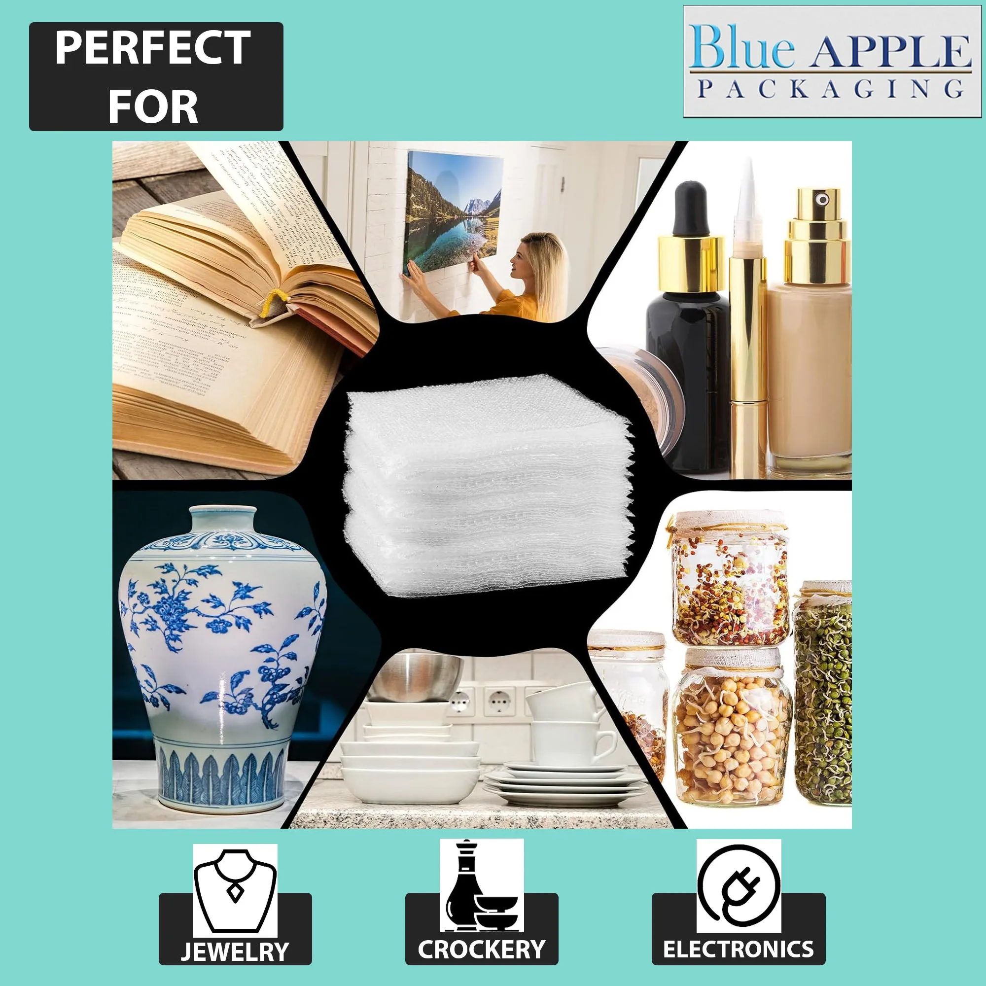 6X8.5 inches Bubble Wrap Bags Self seal pouches Shipping Supplies