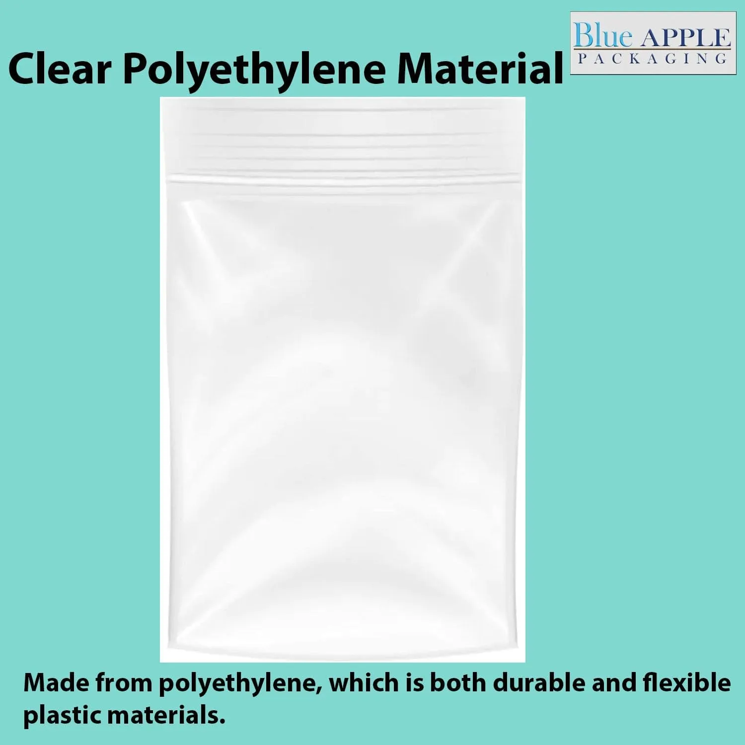 7X9 inches Reclosable Single Line Zipper Poly Bags 4 Mil (LDPE)