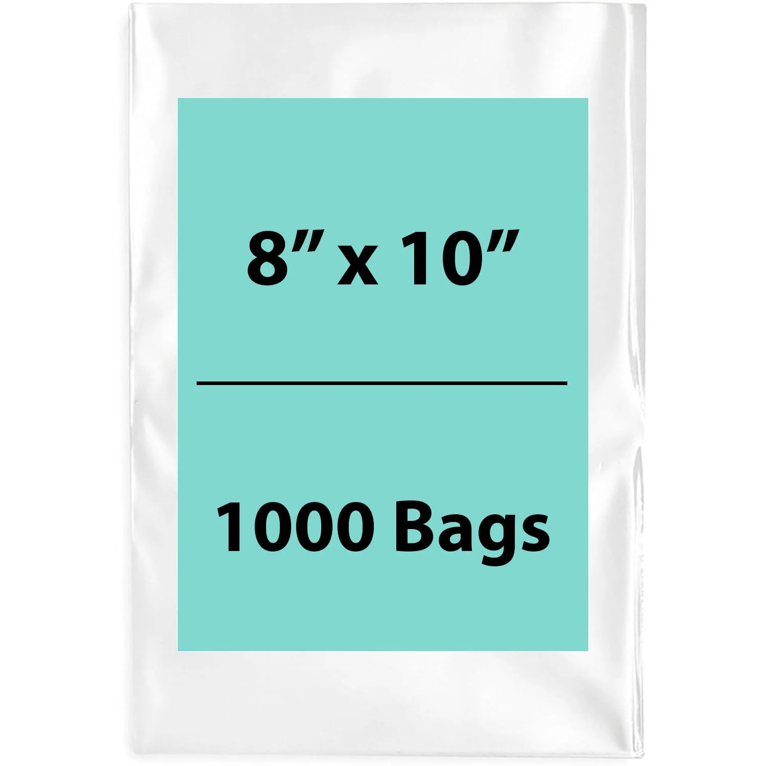 8X10 inches Clear Flat Poly Bags 2Mil Open Top (LDPE)