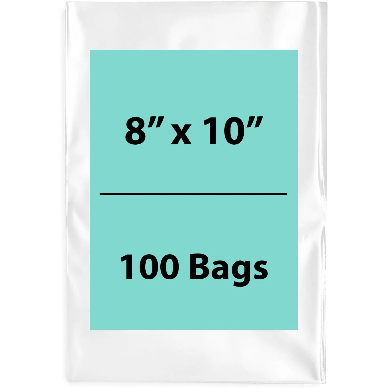 8X10 inches Clear Flat Poly Bags 2Mil Open Top (LDPE)