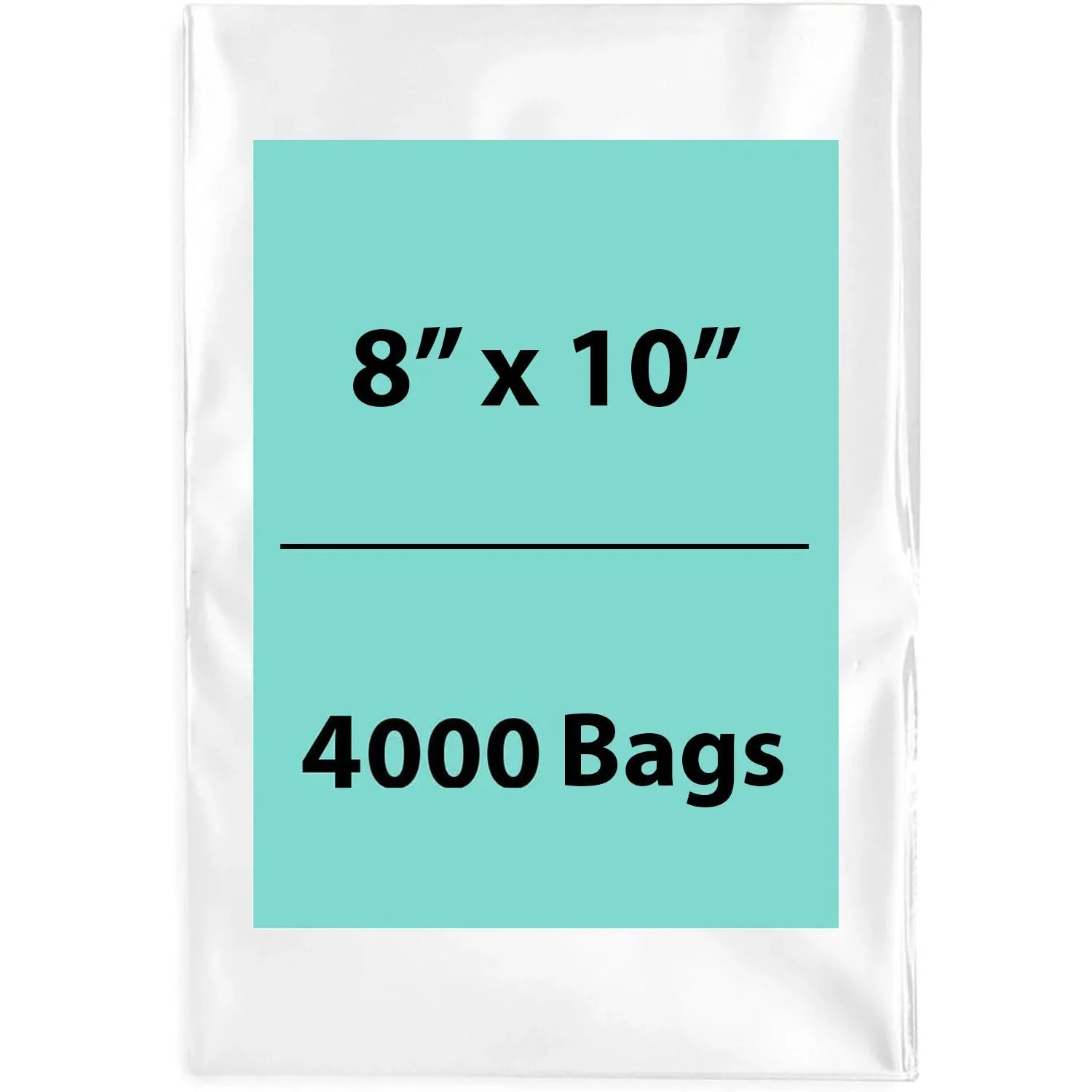 8X10 inches Clear Flat Poly Bags 2Mil Open Top (LDPE)