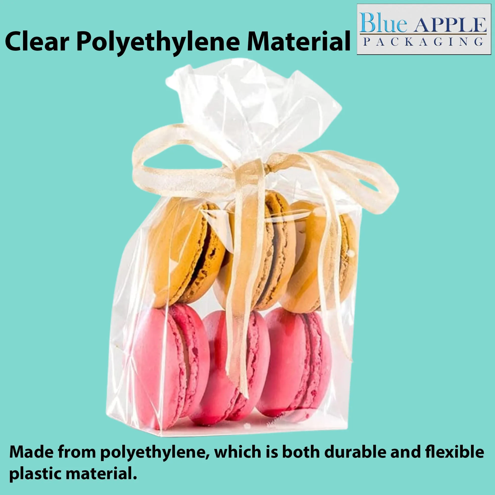 8X5X15 inches Gusseted Poly Bags Clear 1 Mil Low Density LDPE