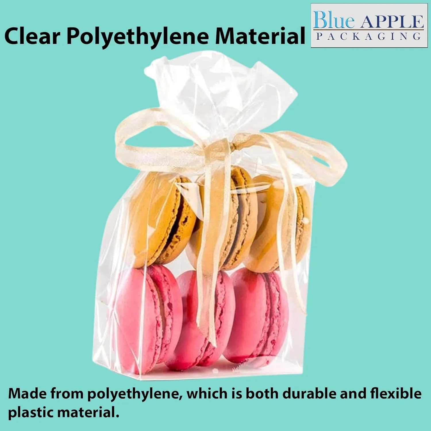 8X5X18 inches Gusseted Poly Bags Clear 1 Mil Low Density LDPE