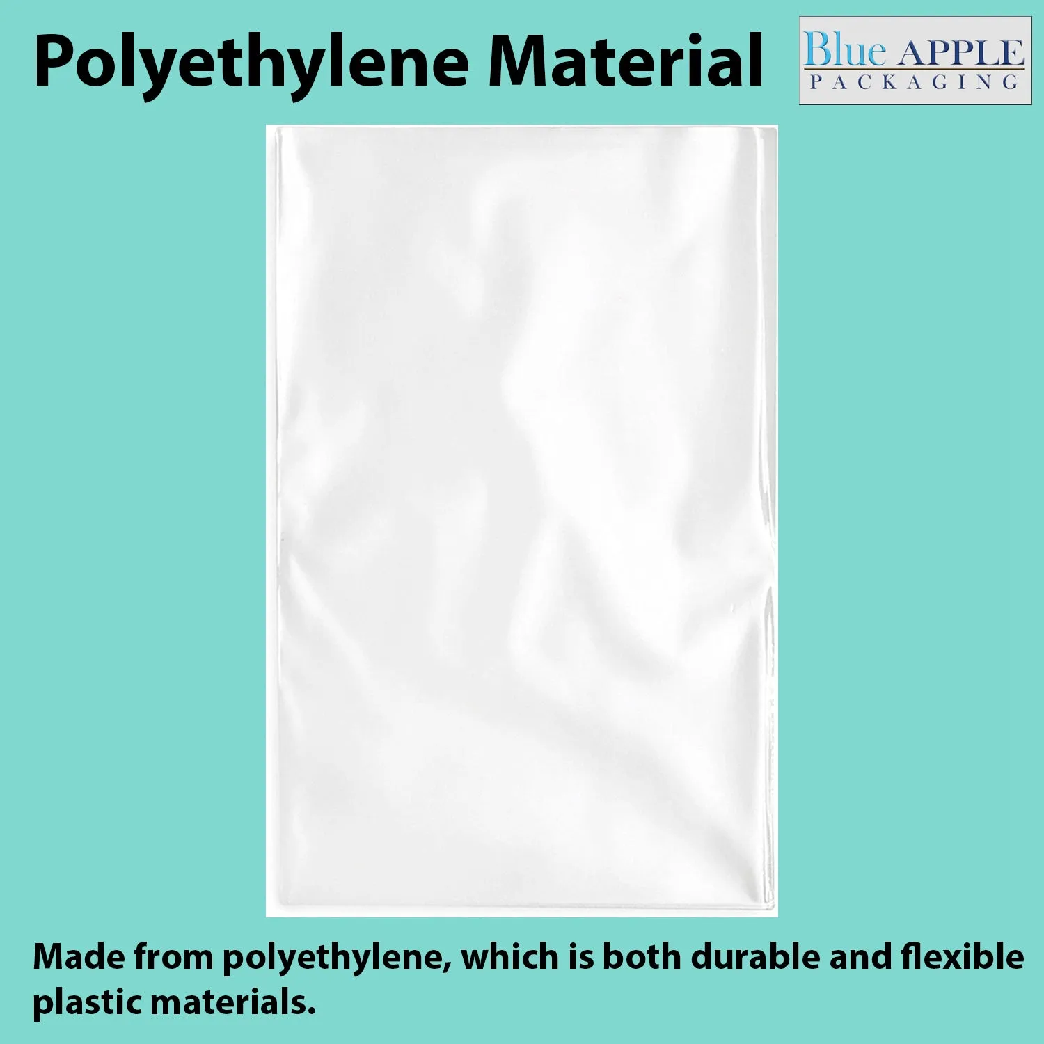 9X24 inches Clear Flat Poly Bags 1.5Mil Open Top (LDPE)
