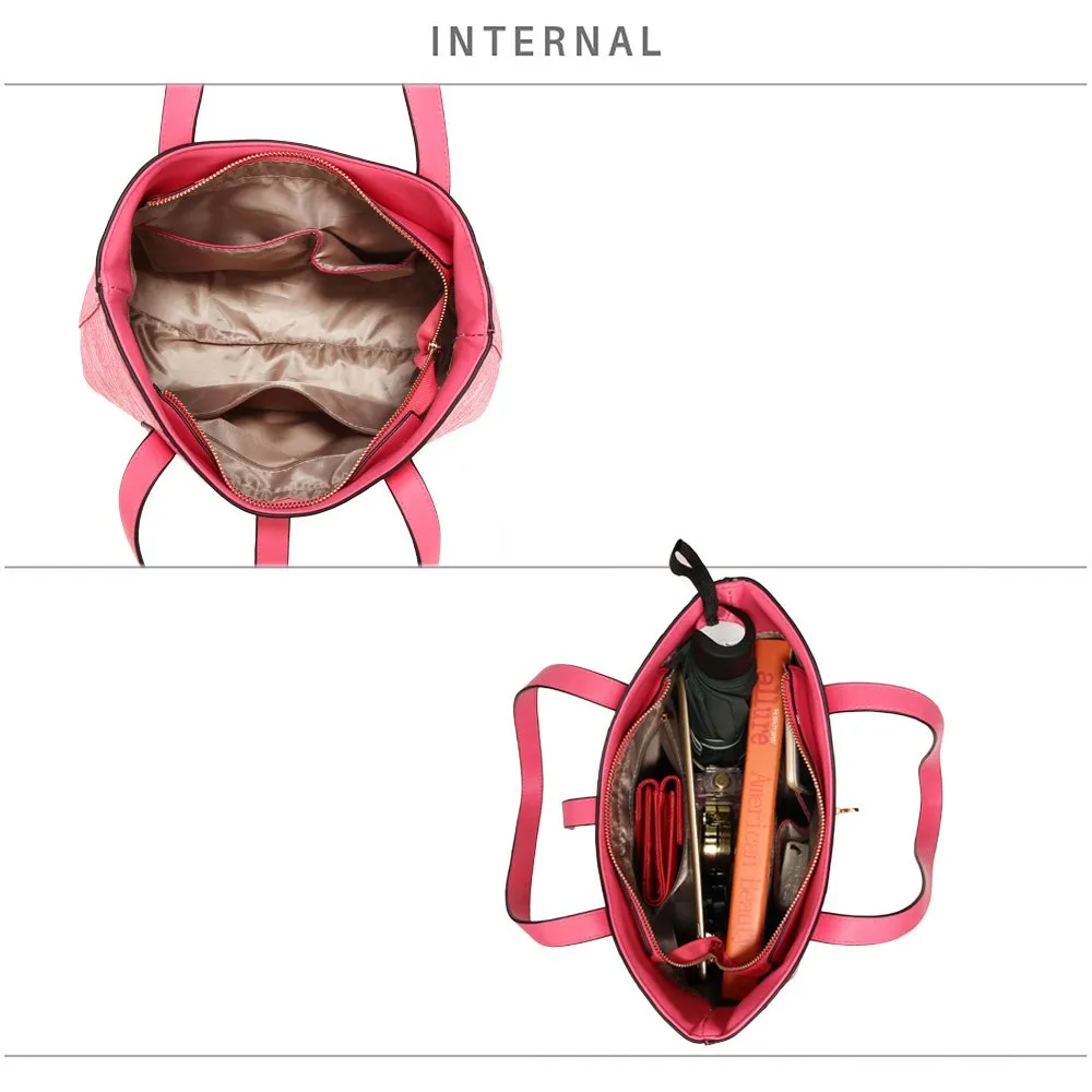 AG00710 - Pink Croc Print Tote Bag