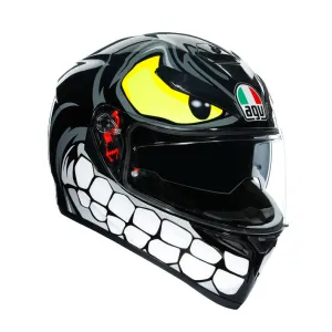 AGV K-3 SV Full-Face Helmet - Angry Black/Yellow Graphic