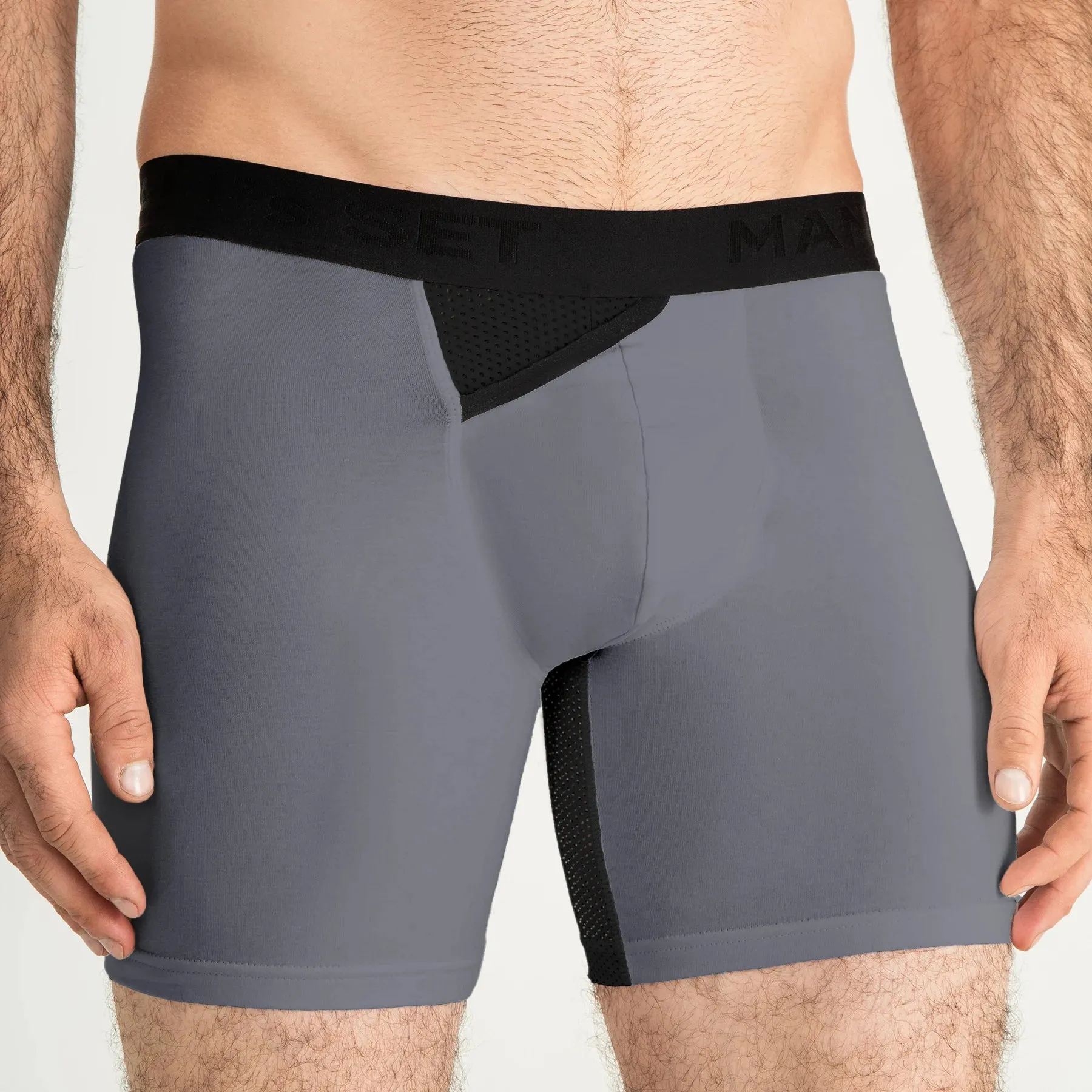 AirFlow Boxer Brief 7.6" OpenFly, Graphite