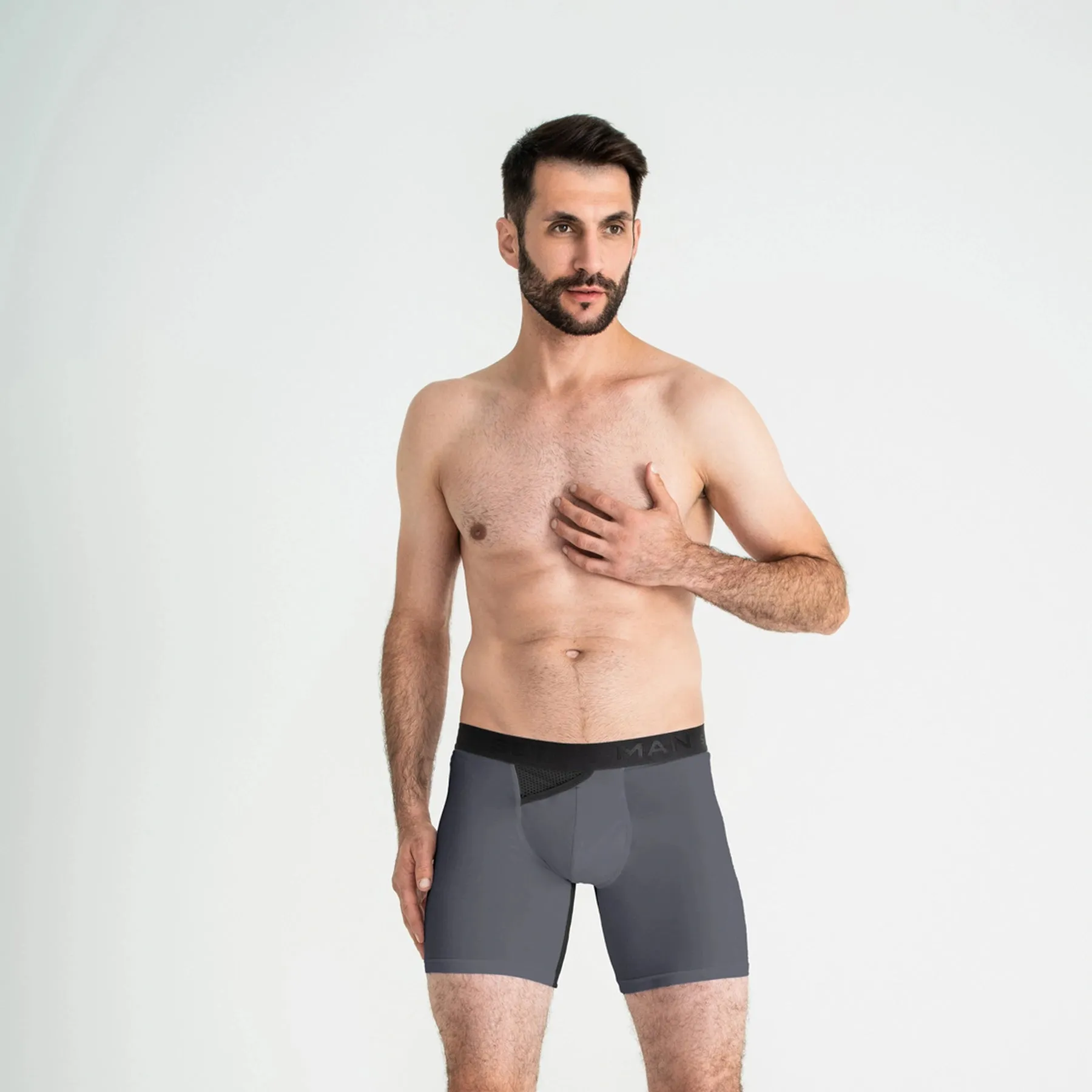 AirFlow Boxer Brief 7.6" OpenFly, Graphite
