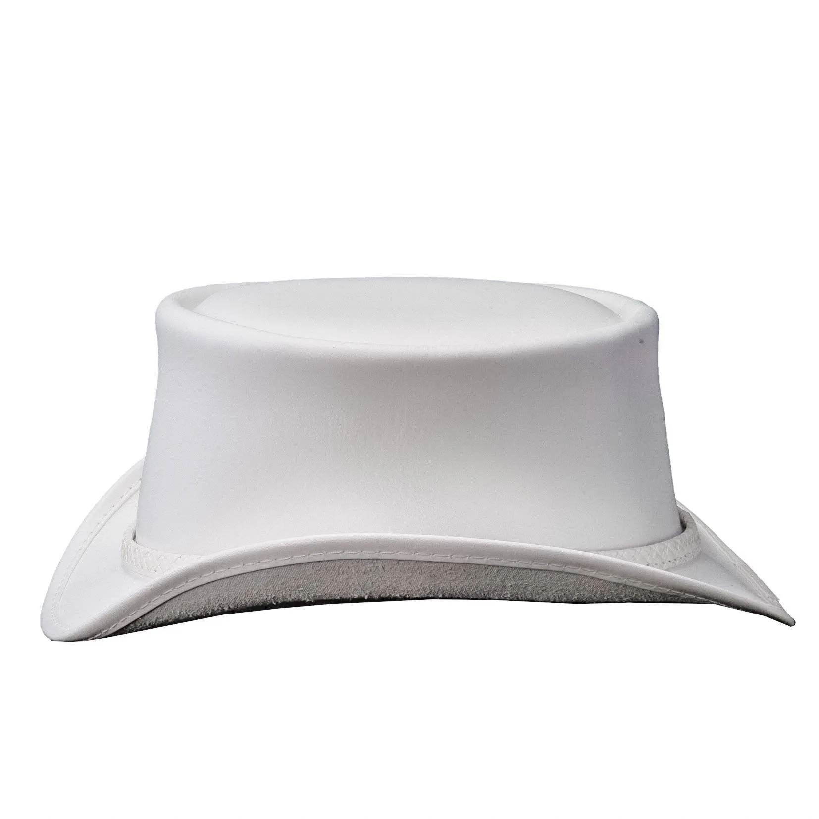 American Hat Makers Ghost Rider - White Leather Top Hat