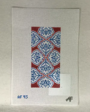 Anne Fisher Needlepoint AF95 Red Medallion Eyeglass Case