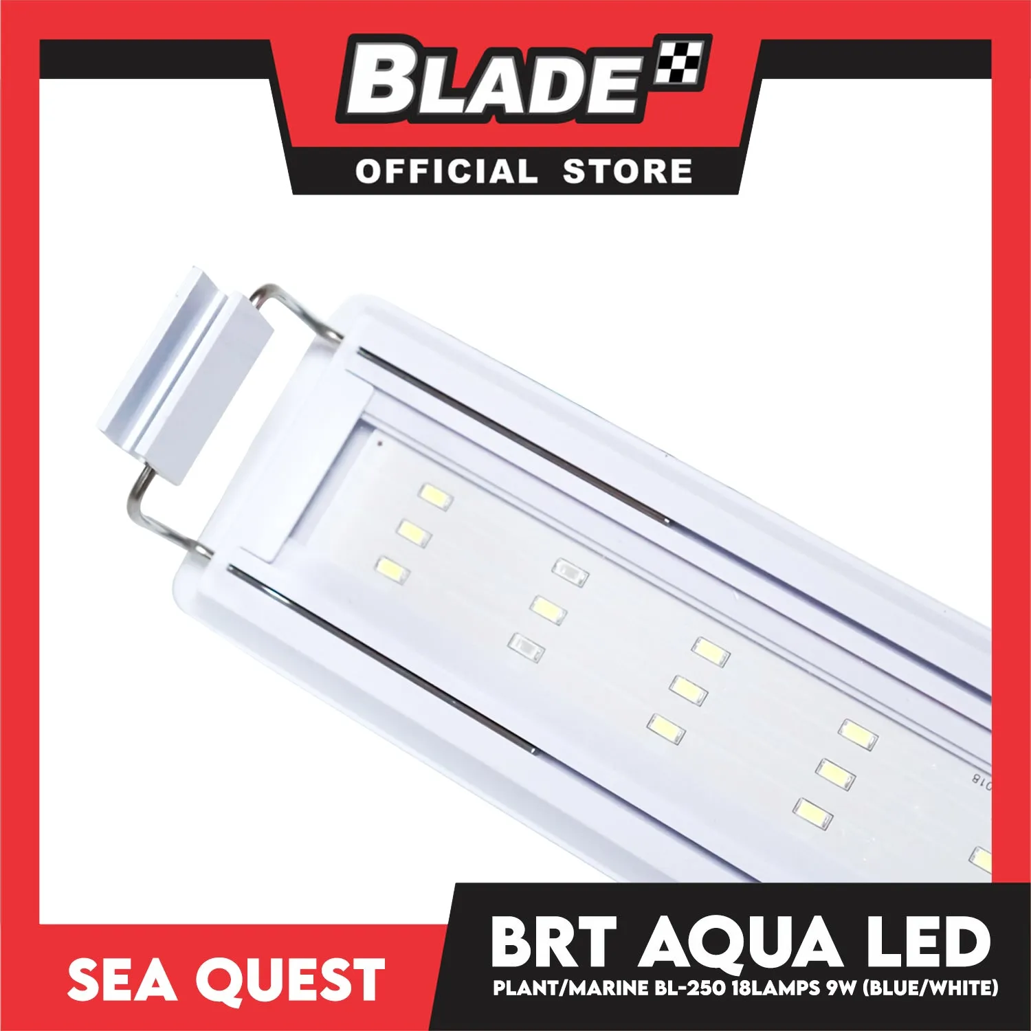 Aqua Sea Quest Product BRT Aqua Plant Marine (Blue/White) BL-250 23cm Lamp Size, 23-33cm Aquarium Size, Lamp Bead 18, 9W Power (2.5 Gallon)