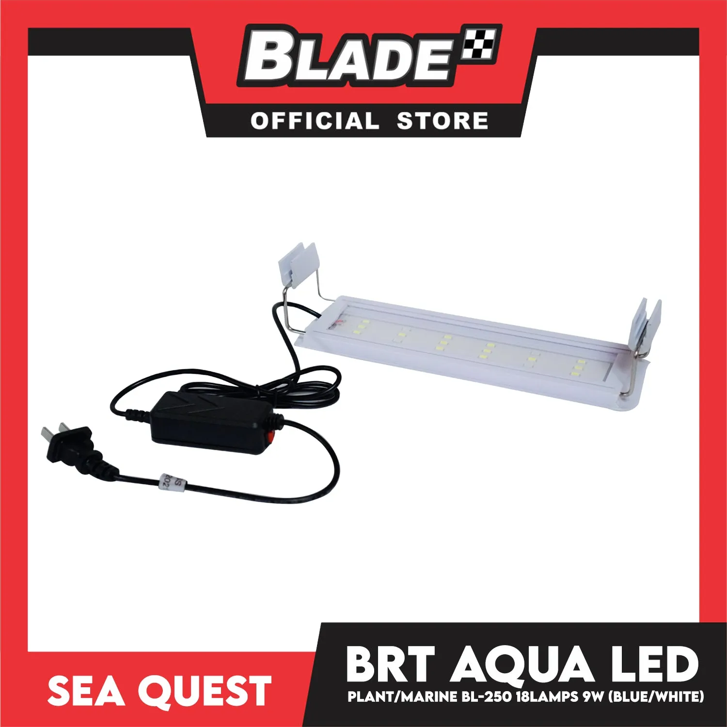 Aqua Sea Quest Product BRT Aqua Plant Marine (Blue/White) BL-250 23cm Lamp Size, 23-33cm Aquarium Size, Lamp Bead 18, 9W Power (2.5 Gallon)
