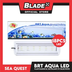 Aqua Sea Quest Product BRT Aqua Plant Marine (Blue/White) BL-250 23cm Lamp Size, 23-33cm Aquarium Size, Lamp Bead 18, 9W Power (2.5 Gallon)