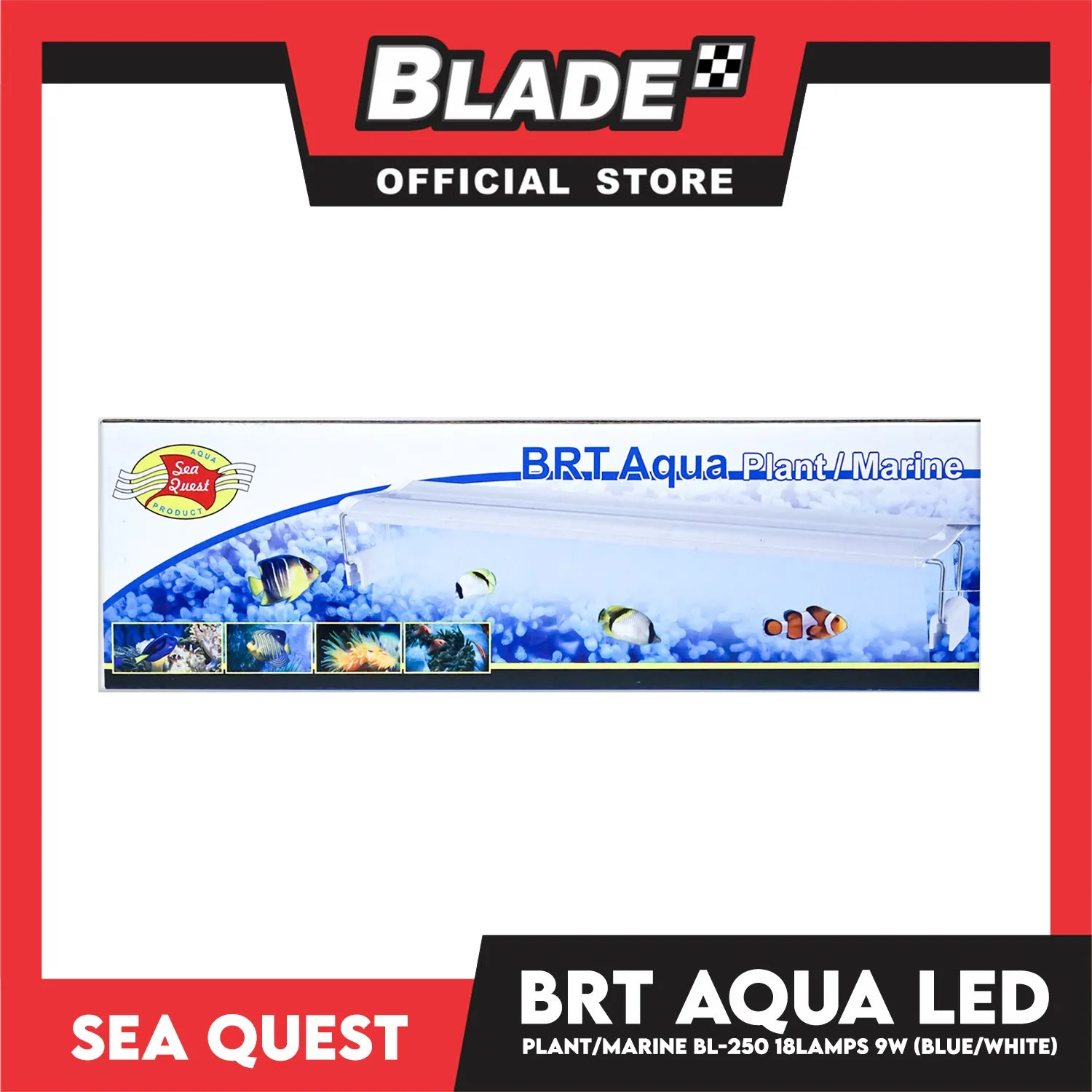 Aqua Sea Quest Product BRT Aqua Plant Marine (Blue/White) BL-250 23cm Lamp Size, 23-33cm Aquarium Size, Lamp Bead 18, 9W Power (2.5 Gallon)