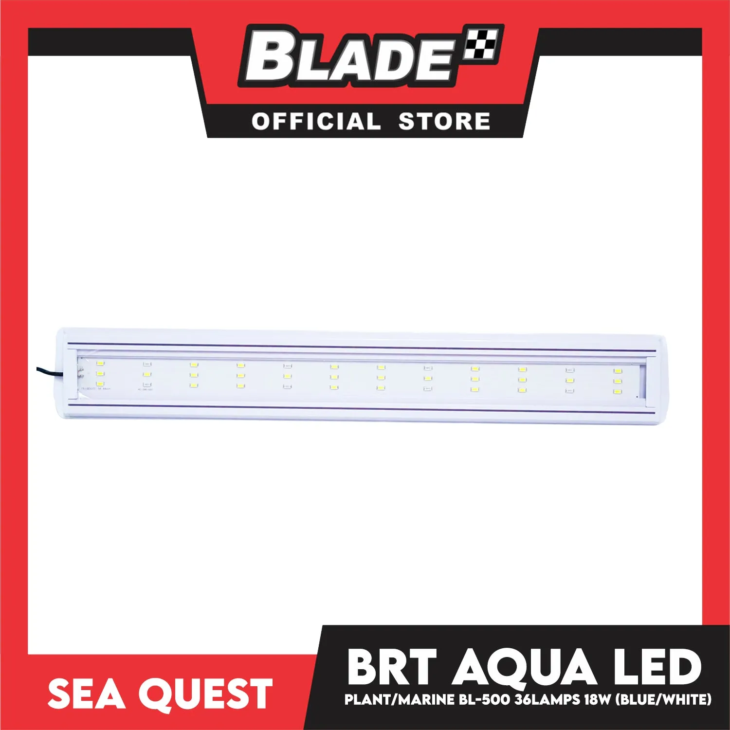Aqua Sea Quest Product BRT Aqua Plant Marine (Blue/White) BL-500 50cm Lamp Size, 50-60cm Aquarium Size, Lamp Bead 36, 18W Power (15-20 Gallon)