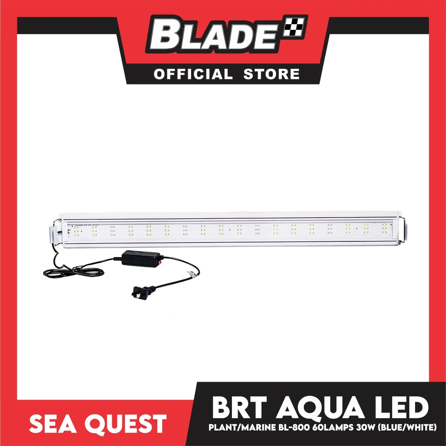 Aqua Sea Quest Product BRT Aqua Plant Marine (Blue/White) BL-800 80cm Lamp Size, 80-90cm Aquarium Size, Lamp Bead 60, 30W Power (50 Gallon)