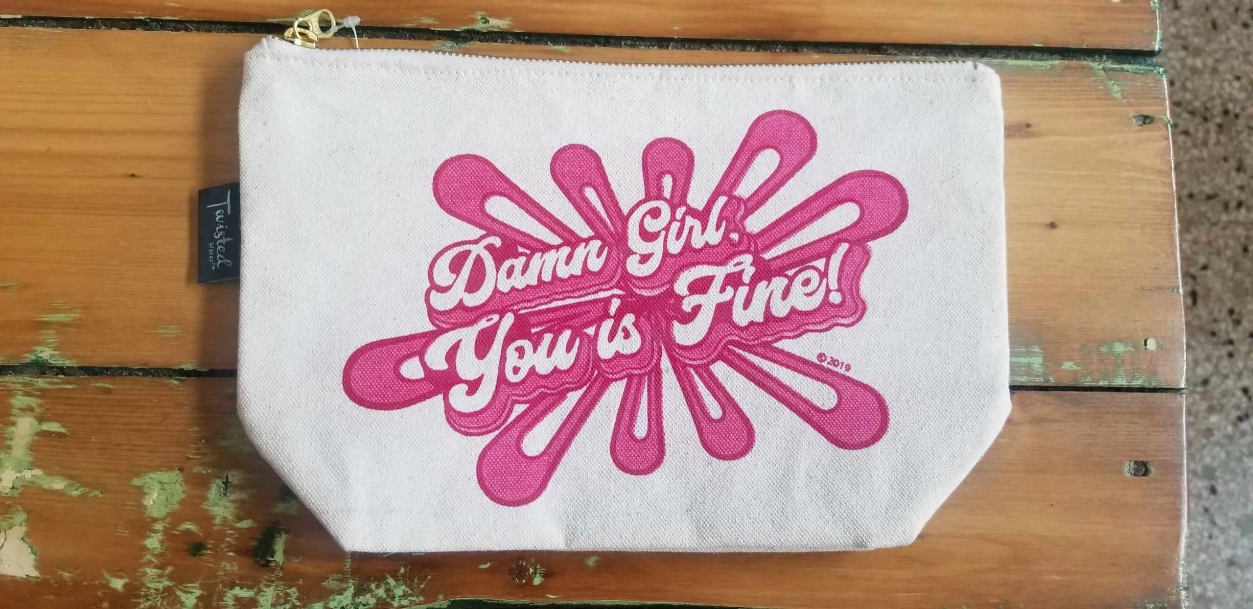 Assortment of funny cosmetic bags