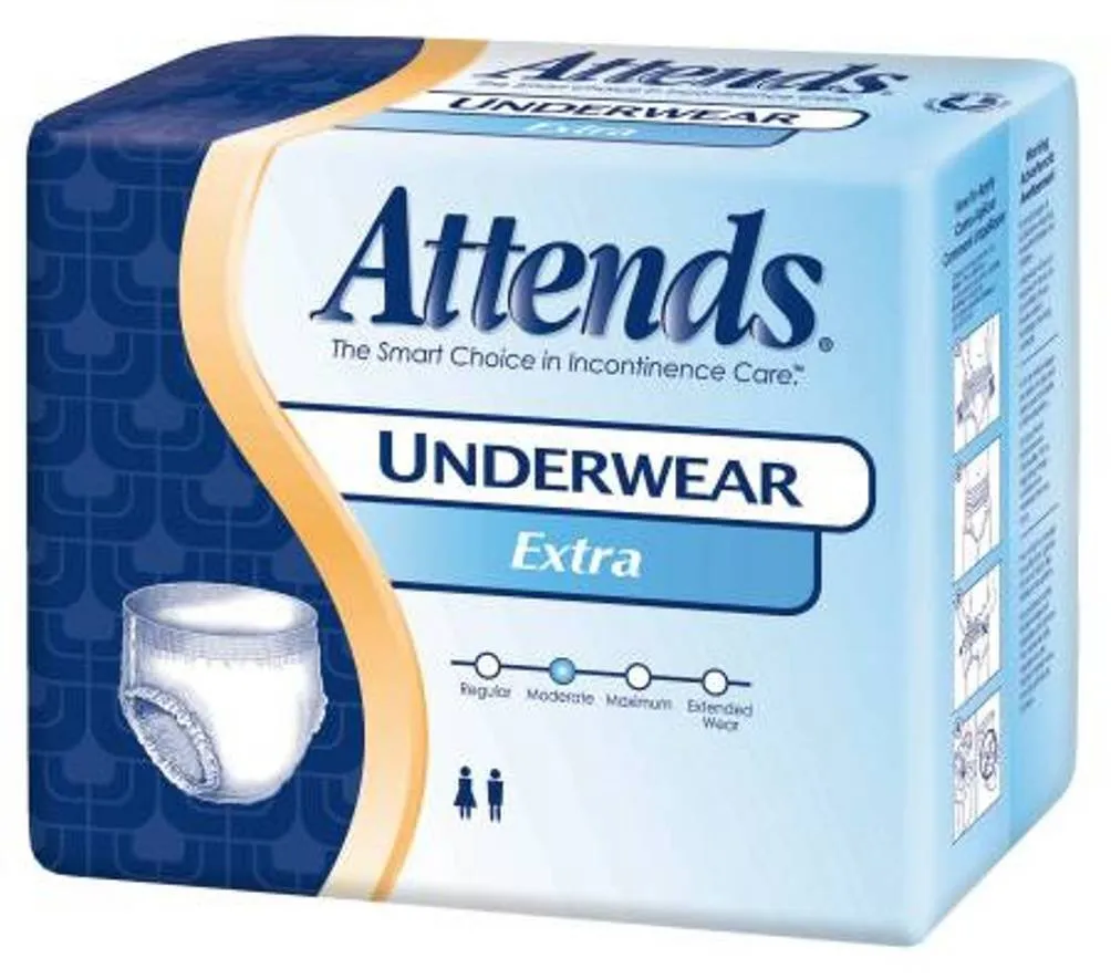 Attends Underwear Extra Absorbency, Large (72 pcs)