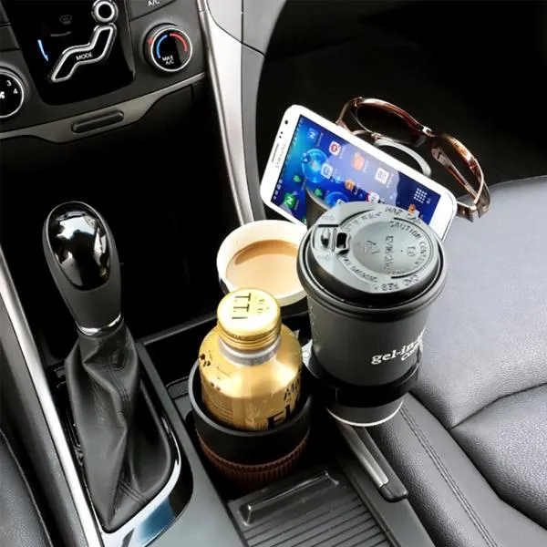 Automotive 5-in-1 Multipurpose Cup Holder & Instant Storage Organizer