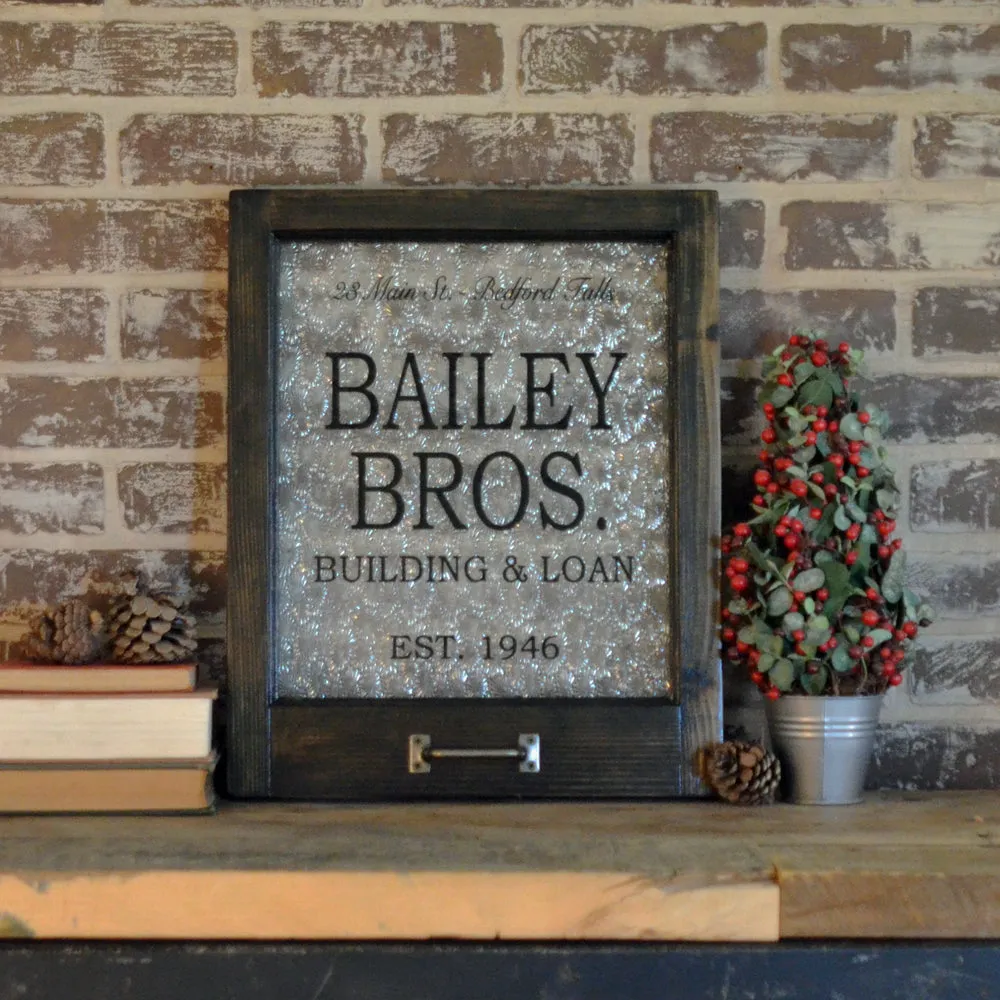 Bailey Brothers themed holiday window art