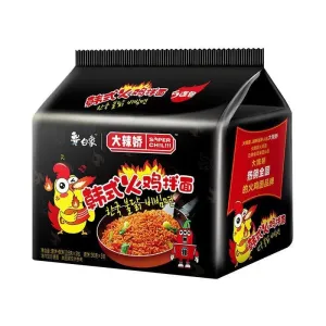 Baixiang Korean Style Spicy Chicken Stir-Fried Noodles - 119g x 5 Packs