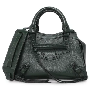 Balenciaga Forest Green Calfskin Neo Classic Mini City