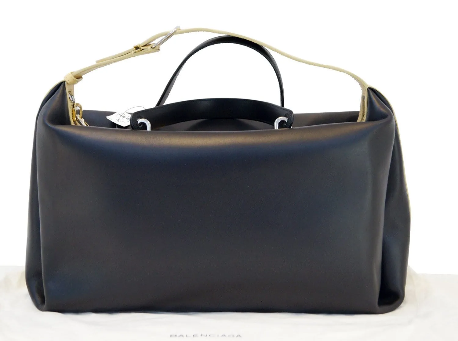 Balenciaga Shoulder Bag Leather Black Beige - Final Call