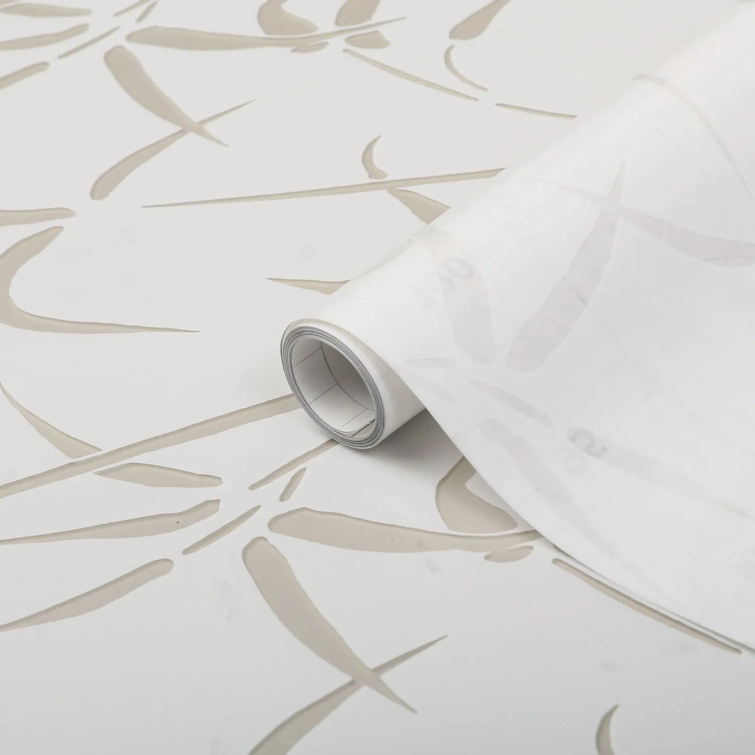 Bamboo Transparent Window Vinyl (450mm/1.5m, Static)