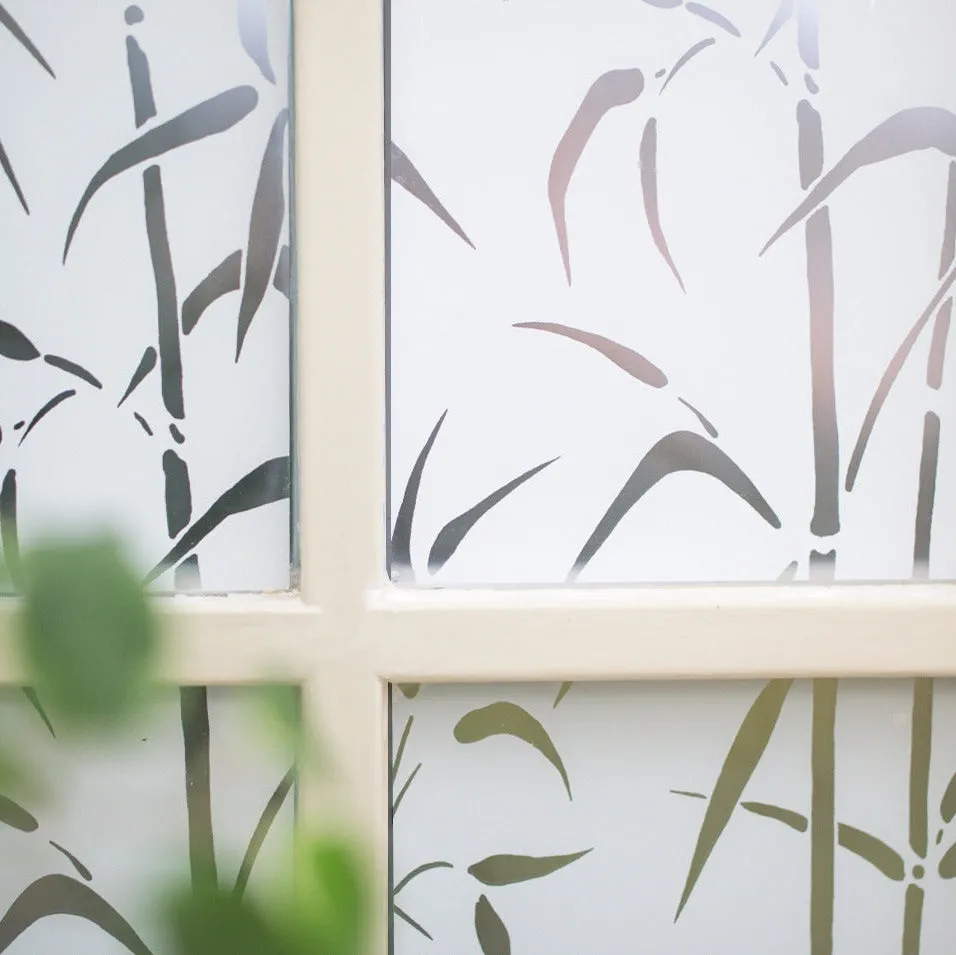 Bamboo Transparent Window Vinyl (450mm/1.5m, Static)