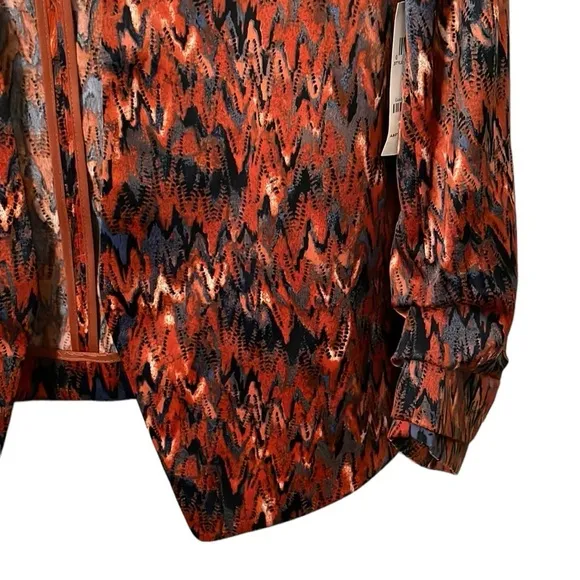 BAR III | Women’s Ikat Print Multicolor Scrunch Sleeve Blazer Size XS