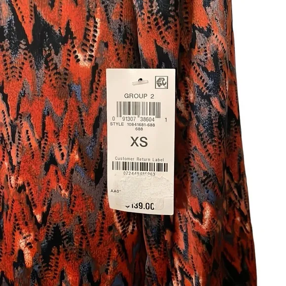 BAR III | Women’s Ikat Print Multicolor Scrunch Sleeve Blazer Size XS