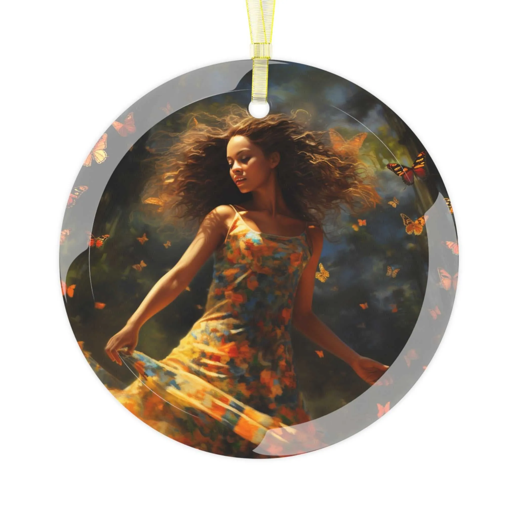 Beautiful Woman 2 Glass Ornament