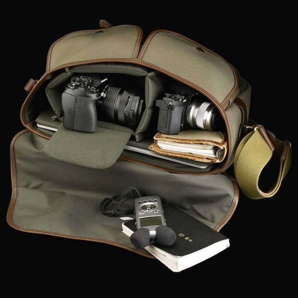 Billingham Hadley One Shoulder Bag - Sage FibreNyte Chocolate Leather