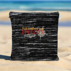 Black "Not without my Effects" Personalized Wet Bag