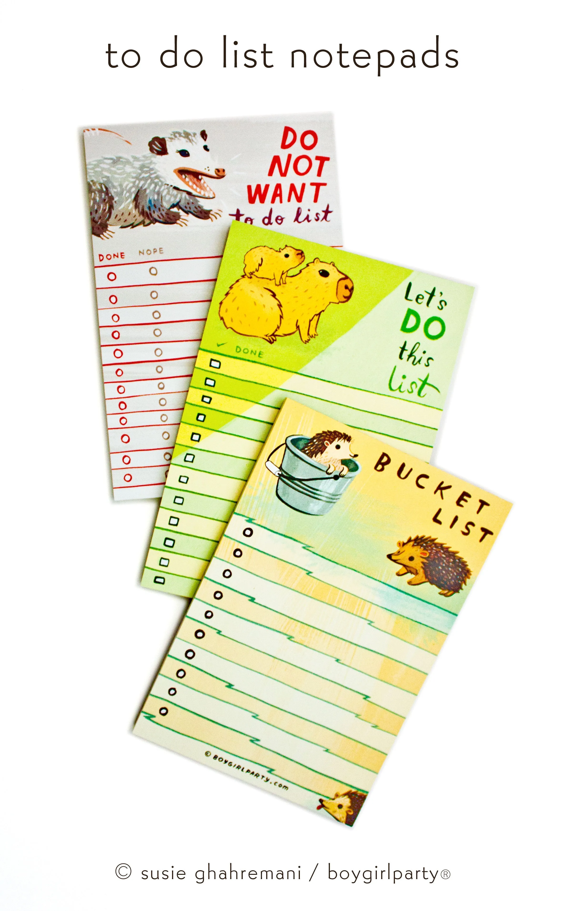 Bucket List — Hedgehog List Notepad — To Do List Pad