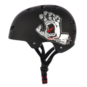 Bullet x Santa Cruz Screaming Hand Silver Matt Black Helmet