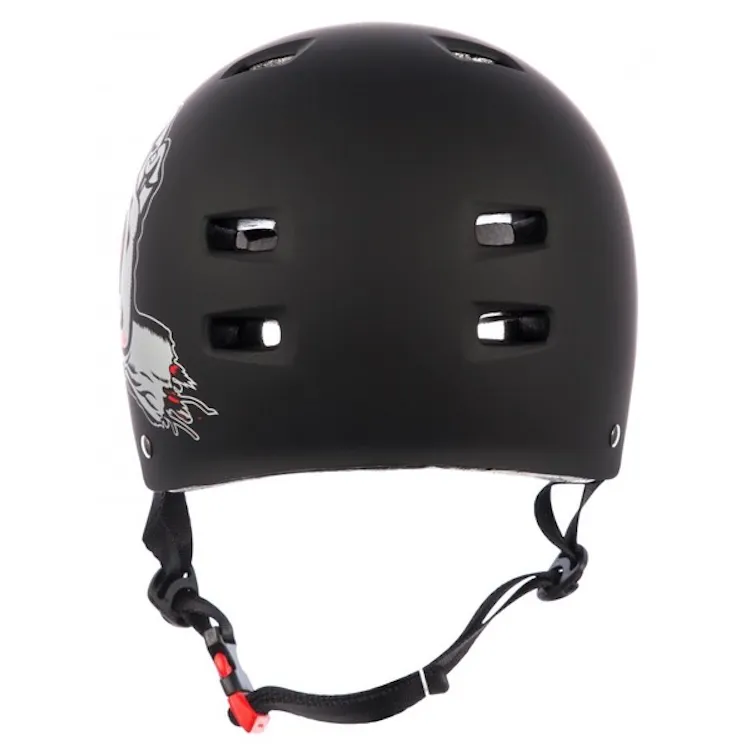 Bullet x Santa Cruz Screaming Hand Silver Matt Black Helmet