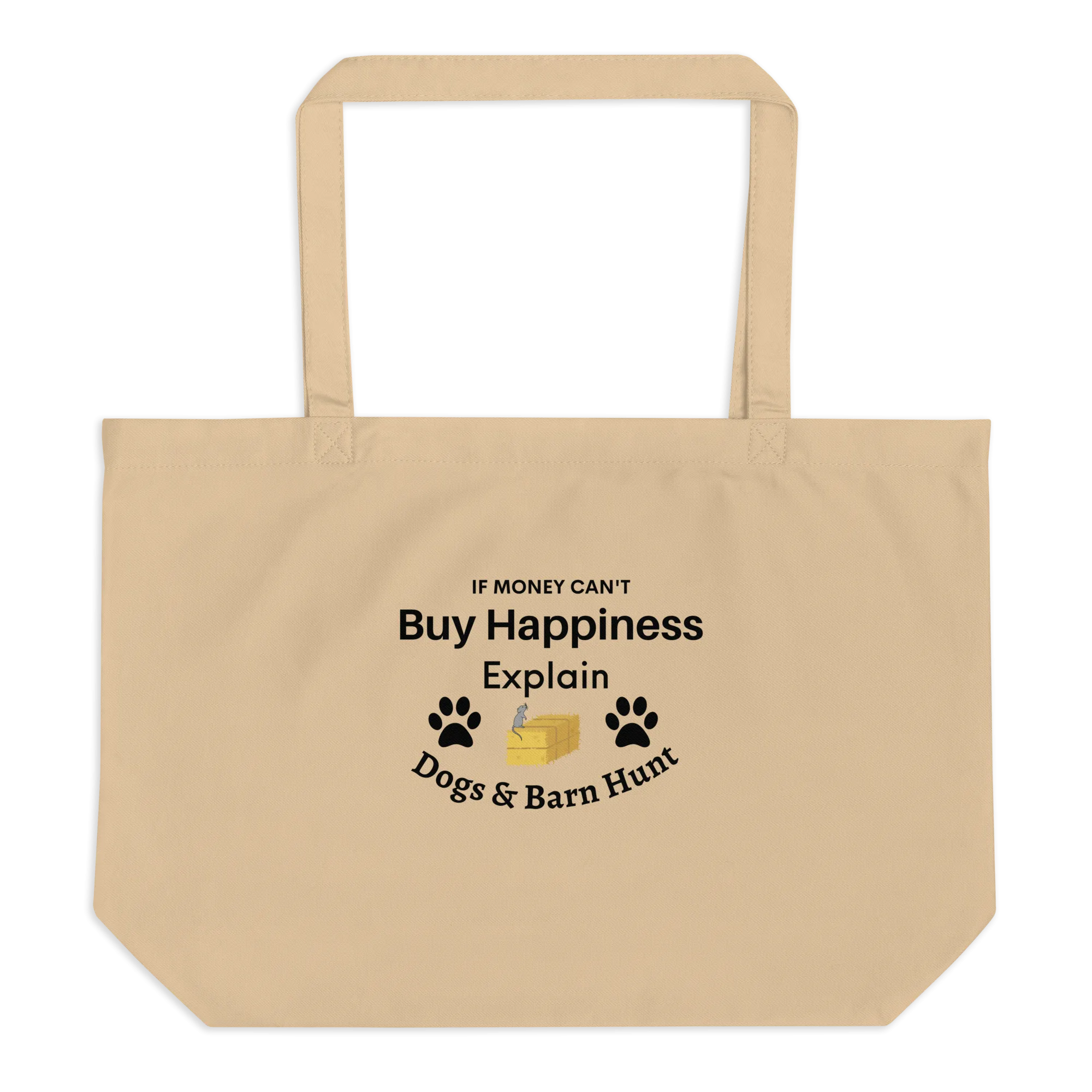 Buy Happiness w/ Dogs & Barn Hunt X-Large Tote/ Shopping Tote Bags