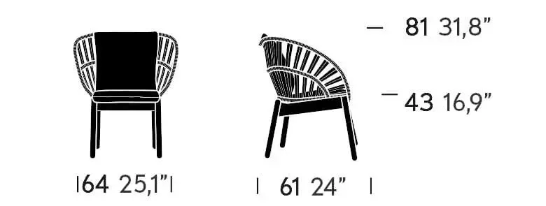 Cala - Dining Chair Teak Legs