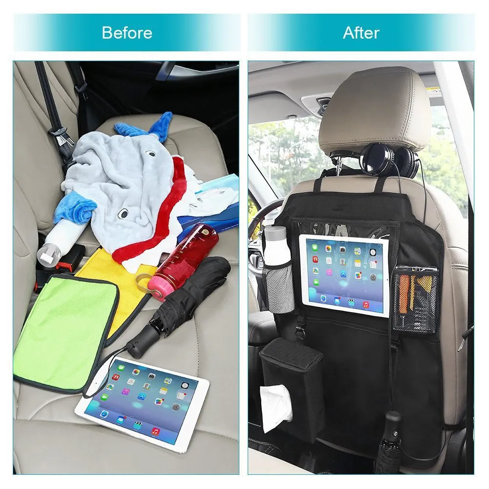 Car Organisers Waterproof Seat Back Protectors with 10
