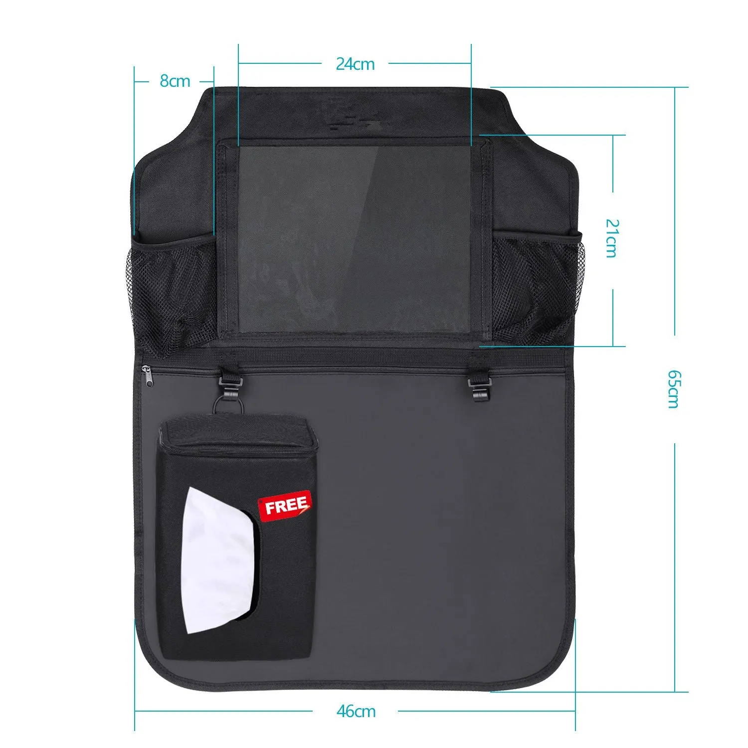 Car Organisers Waterproof Seat Back Protectors with 10