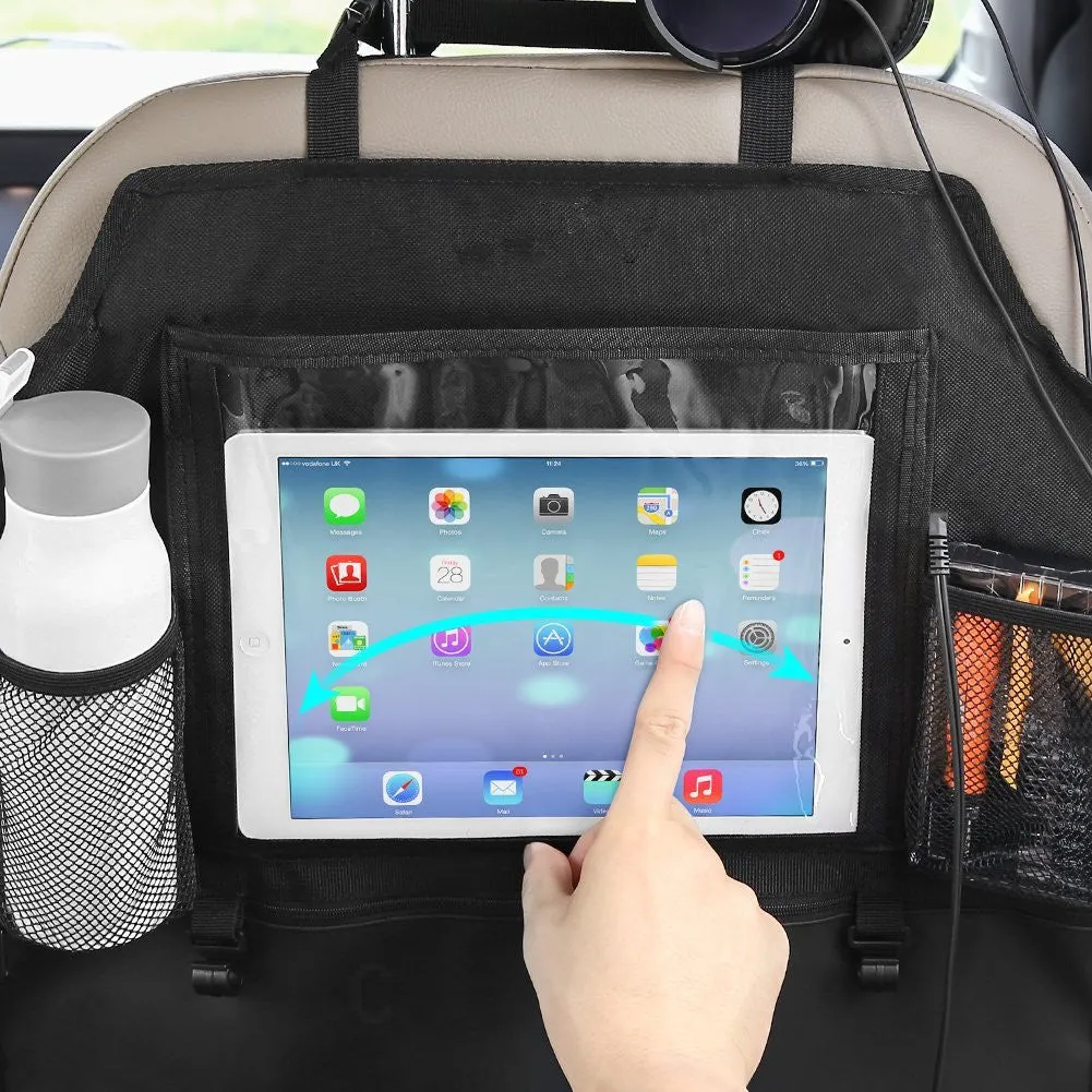 Car Organisers Waterproof Seat Back Protectors with 10