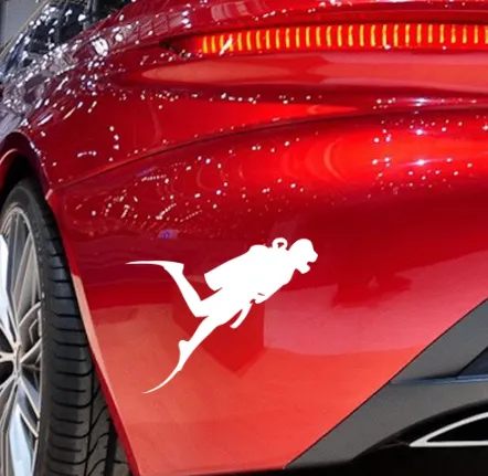 Car Sticker: Scuba Man
