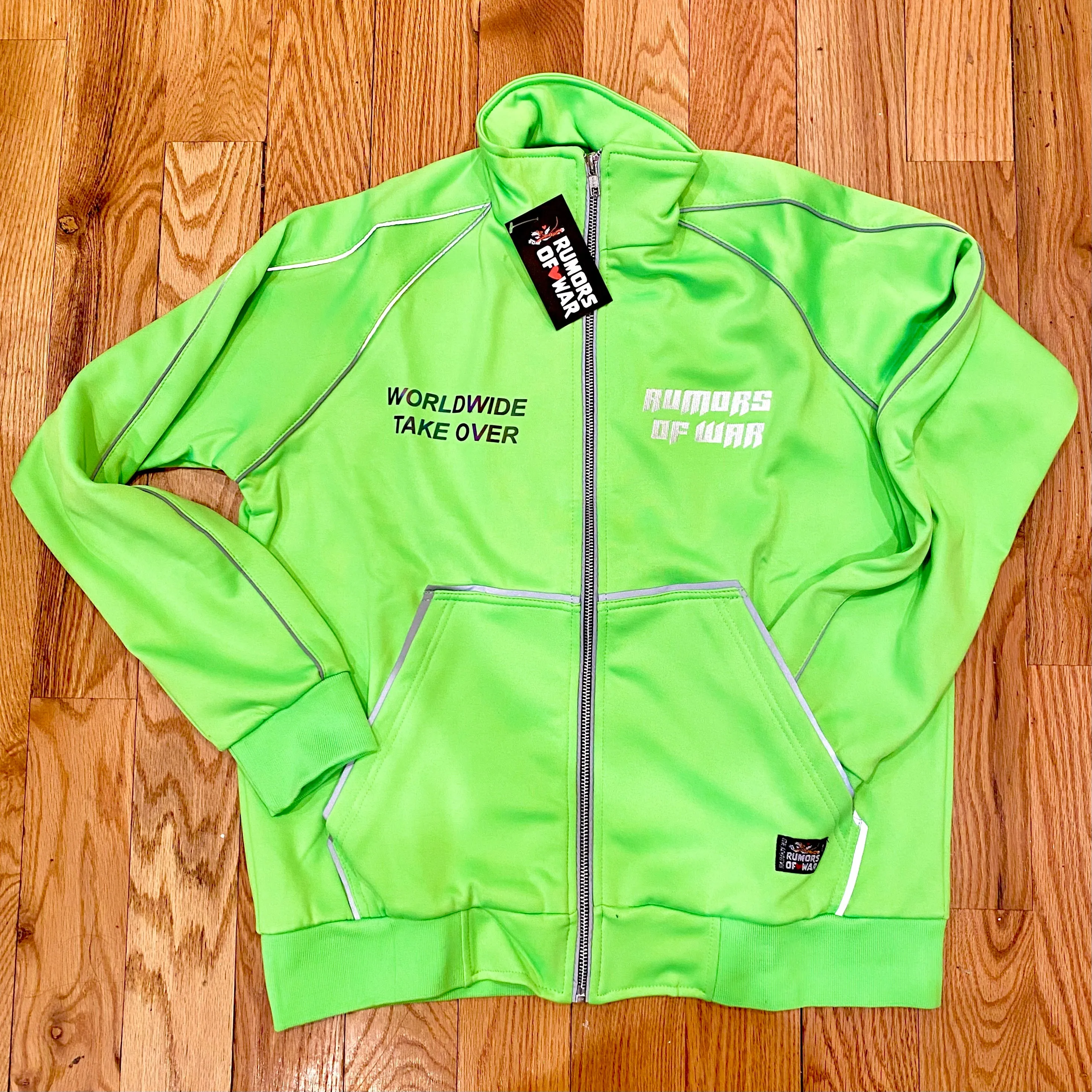 Caution Green Worldwide Reflective Track Top