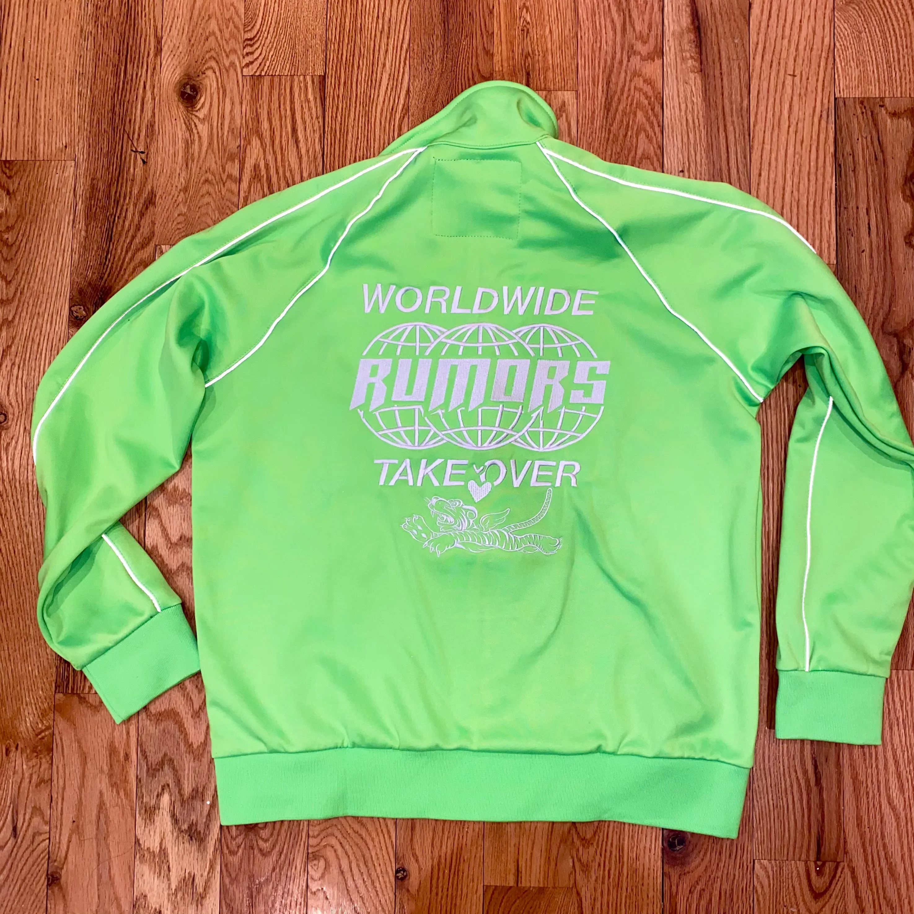 Caution Green Worldwide Reflective Track Top